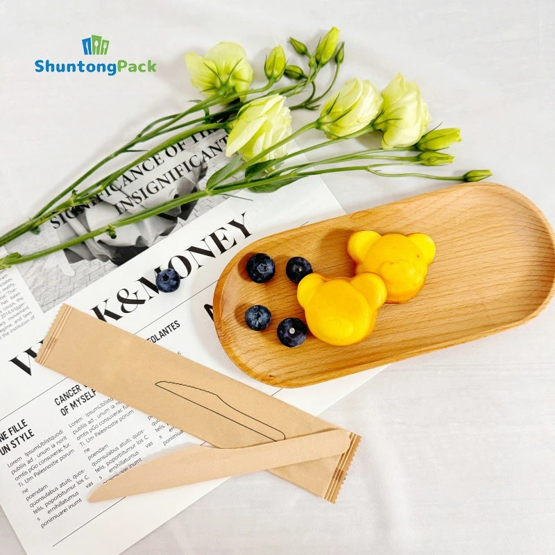 OEM Individual Wrapped Wooden Knife